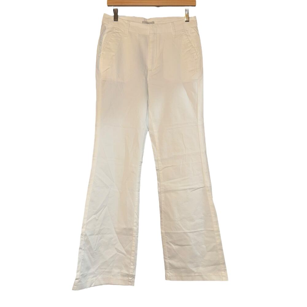 NWT‎ Outerknown Pants Womens 4 White Cream Wide Leg Flare Organic Cotton Beach